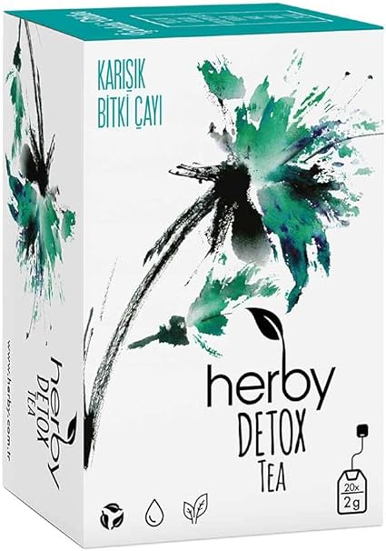 Herby Detox Tea Diyete Destek Detoks Bitki Çayı 20 Adet