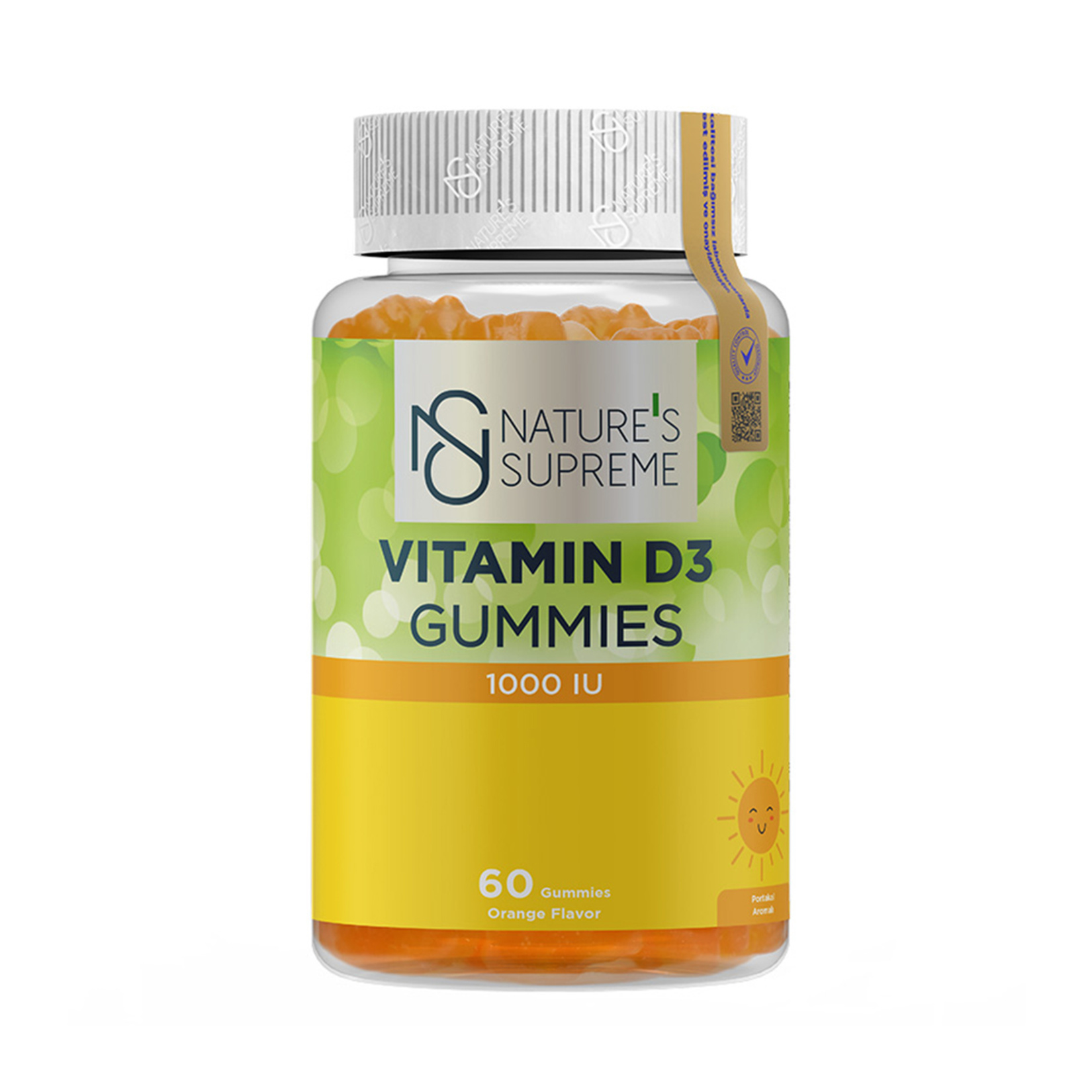 Nature's Supreme Vitamin D3 Gummies 1000 IU 60'lı

