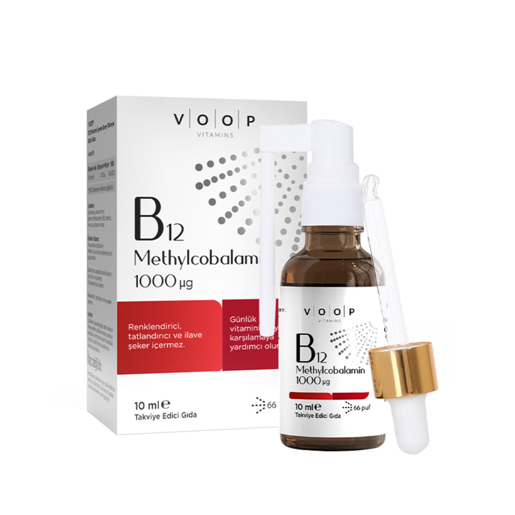 Voop Vitamin B12 Methylcobalamn 1000 Mg Sprey - Damla 10ml
