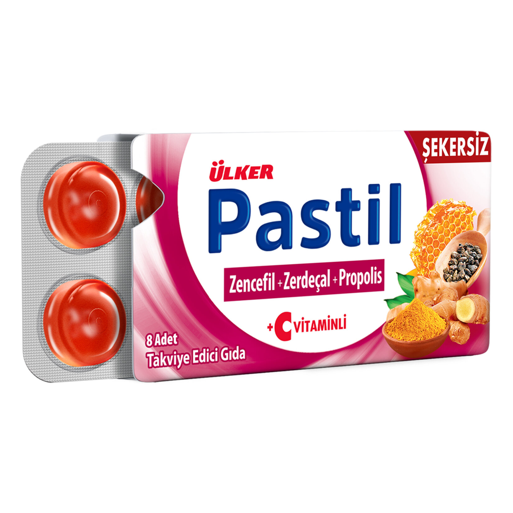 Ülker Pastil Zencefil Zerdeçal Propolis 8'li 22,4 G
