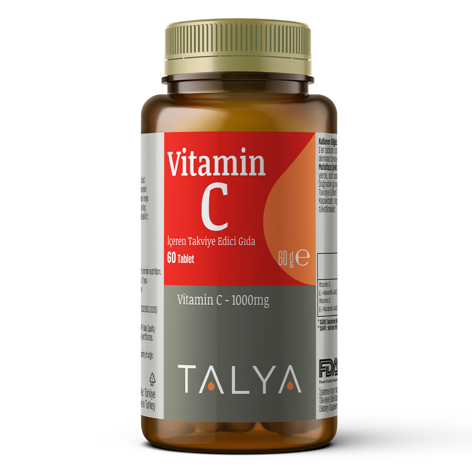 Talya Vitamin C İçeren Takviye Edici Gıda 60 Tablet
