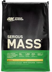 ON Optimum Nutrition Serious Mass Muz Aromalı 5.45kg 16 Servis