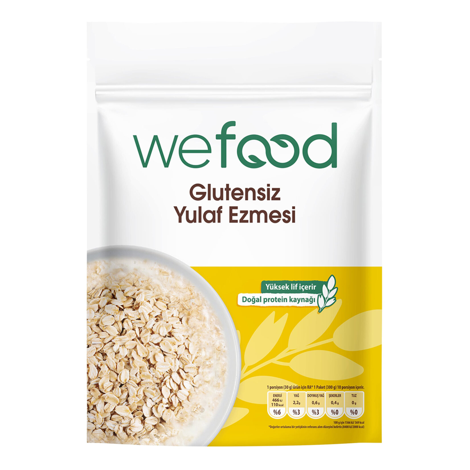 Wefood Glutensiz Tam Yulaf Ezmesi 300 gr