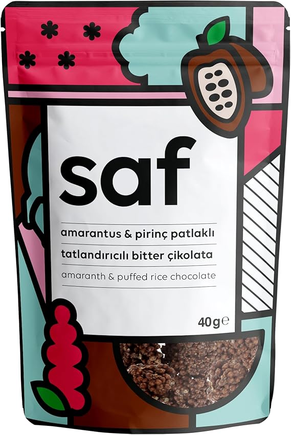 Saf Nutrition Amarantlı Pirinç Patlaklı Çikolata 40 gr