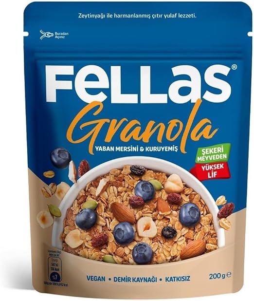 Fellas Granola Yaban Mersini ve Kuruyemiş 200 gr