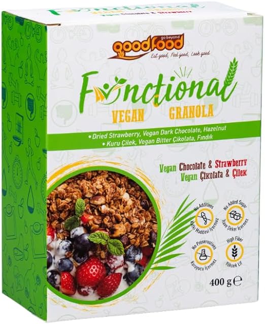Vegan Granola Çikolata ve Çilekli 400 g