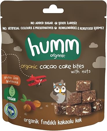 Humm Organic Glutensiz Vegan Kakaolu ve Fındıklı Kek