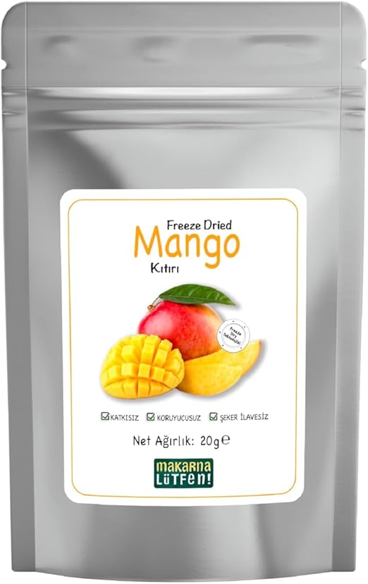 Mango Kuru Meyve Cipsi Dondurularak Kurutulmuş Freeze Dried Meyve Kıtırı (20 g)