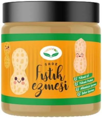 Sade Fıstık Ezmesi,%100 Doğal Osmaniye Yer Fıstığı, 340 g, Glutensiz, Katkısız