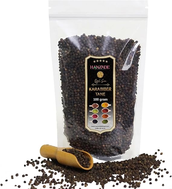 Hanzade Bitkisel Karabiber Tane 250 Gr - Yüksek Kalibre, İri Taneli