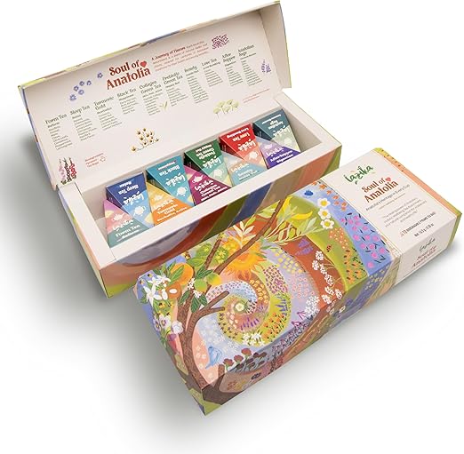 Lazika – Hediyelik Anadolu Çay Koleksiyonu, Siyah, Yeşil, Earl Grey ve Bitki Çayları, Çay Severler İçin Özel Set (Soul of Anatolia)
