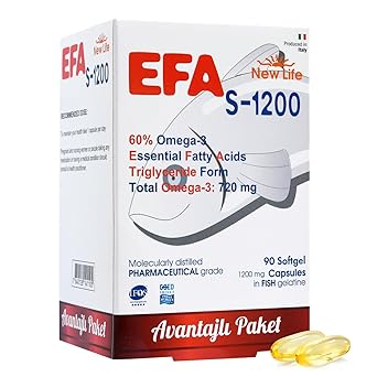 NewLife Efa S 1200 Omega 3 Balık Yağı 90 Kapsül