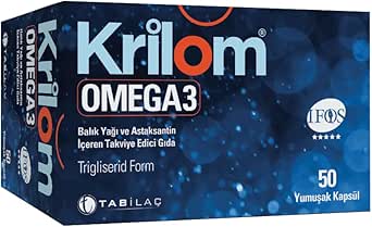 Krilom Omega 3 50 Kapsül Balık Yağı ve Astaksatin Ekstresi