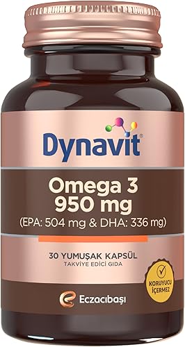 Dynavit Omega 3 950 mg 30 Yumuşak Kapsül - Yüksek EPA & DHA - 1400mg Balık Yağı