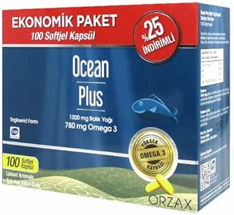 Ocean Plus 1200 Mg Omega3 Balık Yağı 50 Kapsül 2 Adet P10930