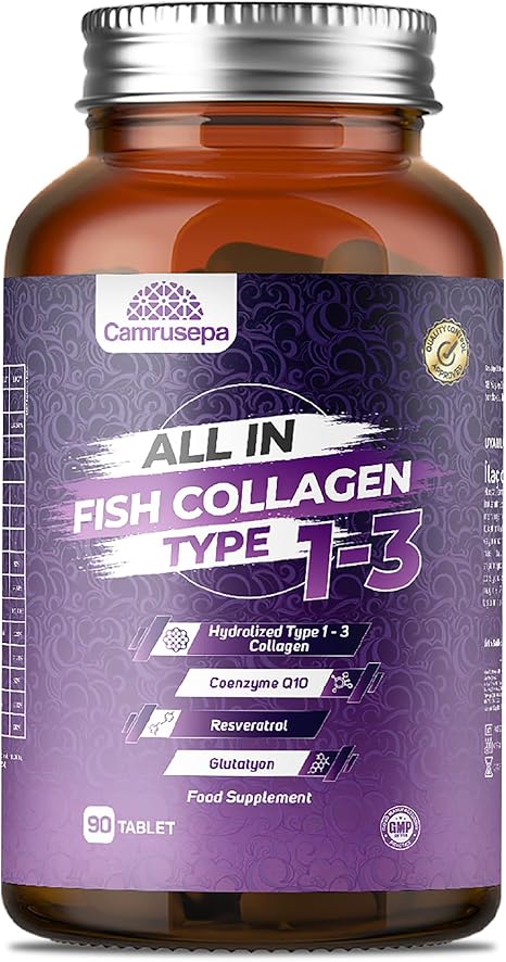 Camrusepa All In Tip 1 - Tip 3 Hidrolize Kolajen - Balık Kolajeni 90 Tablet
