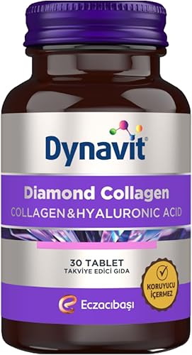 Dynavit Diamond Collagen & Hyaluronic Acid 30 Tablet - Hidrolize Peptit Tip 1 Balık Kolajeni
