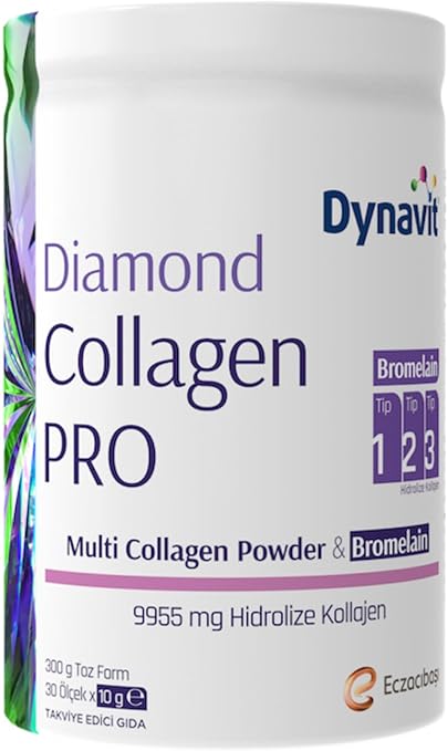 Dynavit Multi Collagen&Bromelain (Ananas Ekstresi) - Hidrolize Peptit Tip 1&3 Sığır ve Tip 2 Tavuk Kolajeni