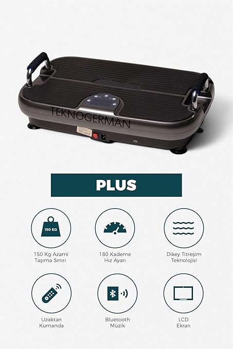 TeknoGerman Plus Model Vibration Plate Yüksek Titreşimli Zayıflama, Egzersiz Ve Spor Cihazı